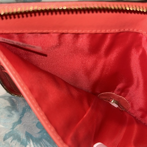 COACH Coral Crosshatch Leather Wallet Pristine - Picture 10 of 16